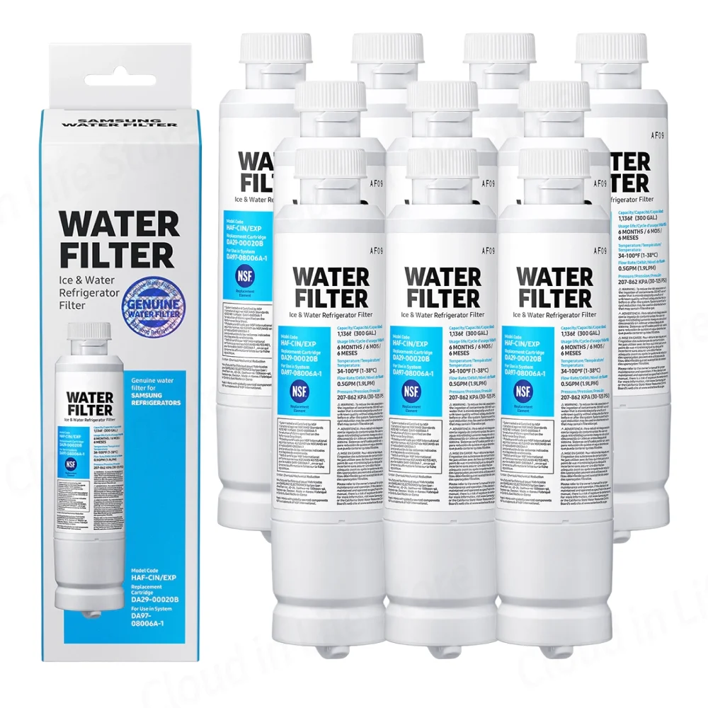 10er-Pack DA29-00020B Kühlschrank-Wasserfilter für Samsung-kompatible Modelle DA29-00020A/B HAF-CIN/EXP RF25HMEDBSR RF28HMEDBSR Image