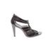 MICHAEL Michael Kors Heels: Slip On Stiletto Cocktail Gray Shoes - Women's Size 10 - Open Toe