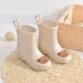 Baby Boy Girl Cartoon Rain Boot Infant Toddler Child Shoes PVC Waterproof Soft Bottom Boots Bear