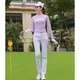 PGM Women‘s Summer Ice Silk Golf Shirts Ladies Sunscreen Long-sleeve Sports Clothing Slim Cooling