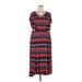 Avenue Casual Dress - Maxi: Red Print Dresses - Women's Size 18 Plus