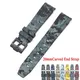 Curved End Camouflage Watch Band for Swatch X Omega MoonSwatch Strap Diving Waterproof Rubber