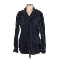 Weatherproof Denim Jacket: Mid-Length Blue Print Jackets & Outerwear - Women's Size Small