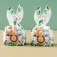 Jungle Animal Rabbit Ear Gift Bag Candy Biscuit Packing Bag Happy Birthday Party Supplies Kids Baby