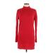 Halston Heritage Casual Dress - Sweater Dress: Red Dresses - New - Women's Size Medium