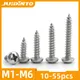 JUIDINTO 10-55pcs Round Head Wood Screw M3 M4 M5 M6 Small Screw M1 M1.2 M1.7 M2 M2.3 Stainlee Steel