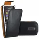 Black Flip Premium Leather Skin Bag Case Cover For Nokia 130 / Nokia 130 Dual Sim