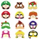12 stücke Super Mario Thema Party Halb gesichts maske Dekoration Kinder Geburtstag Cosplay