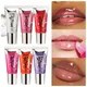 Nude Brown Plumping Lip Gloss Moisturising Fruit Lip Oil Transparent Fullness Lips Tint Soft Tube
