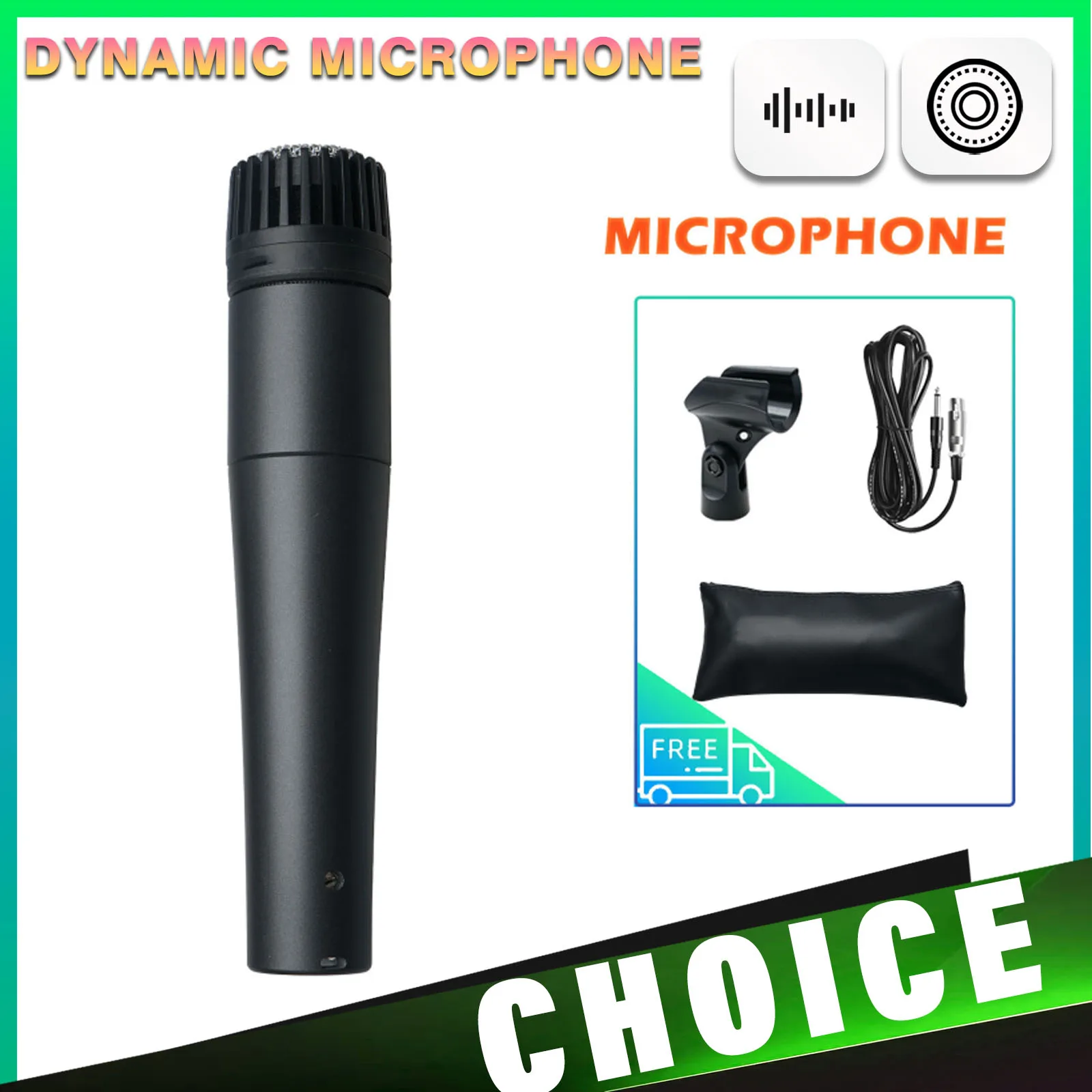 Metall sm57 Nieren mikrofon für Bühnen gesang Profession elles Kabel mikrofon für Shure Karaoke Bbox Aufnahme Vokal Image