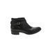 GEOX Ankle Boots: Black Solid Shoes - Women's Size 38 - Round Toe