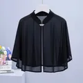 Korean Chiffon Summer Sunshade Cape Sun Clothing Lace Thin JacketShort Outer Wear Sunscreen Shawl