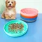 1pc Silikon Haustier Katze Hund Slow Food Bowl Fett helfen gesunde runde Anti-Erstickung verdickte und rutsch feste mehrfarbige Haustier Geschirr