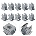 Practical Tool Holder CLIPS 10pcs 6-28mm Manganese Steel OPEN TYPE SPRING TERRY CLIPS Silver