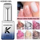 KODIES GEL Mineral Gel Nail Polish White Gold Glitter Semi Permanent UV Bio Rubber Base Gel Polish