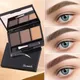 3 color three-dimensional eyebrow powder with brush waterproof non-smudged three-in-one beginners