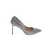 Jimmy Choo Heels: Slip-on Stilleto Glamorous Blue Shoes - Women's Size 39 - Pointed Toe