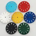 NH35-Uhrenzifferblatt, 28,5 mm, blau, schwarz, grün, rot, weiß, gelbes Zifferblatt, leuchtende Passform, NH35-NH36-Uhrwerk