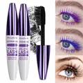 5D three-dimensional mascara purple blue white multi-color mascara base long-lasting non-smudge