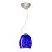 Besa Lighting Lucia 1 - Light Single Bell Pendant Glass in Gray/Blue | 22.5 W x 6.25 D in | Wayfair 1KX-169786-LED-SN