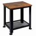 17 Stories Retro Black End Table - Classic Look, Space-Saving, Durable & Stable, Easy Assembly in Black/Brown | Wayfair