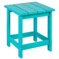 Gian Adirondack Square Outdoor Side Table, HDPE End Tables, Easy Maintenance & Weather Resistant Plastic in Blue | 18 H x 15 W x 15 D in | Wayfair