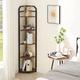 17 Stories Corner Shelf, 5-Tier Industrial Corner Bookshelf, Freestanding Corner Shelf Stand w/ Frame, Open Corner Plant Stand For Small Space | Wayfair