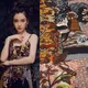 THE WOODS-Impression de peinture numérique tissu georgette en soie pour robe