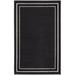 Black/White 48 x 24 x 0.25 in Area Rug - Nourison Nourison Essentials 2' X 4' Black Ivory Contemporary Rug | 48 H x 24 W x 0.25 D in | Wayfair