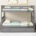Myhomekeepers Full Over Full Bunk Bed w/ Trundle, Convertible Beds(Expected Arrival Time: 4.3) Wood in Gray | 64.1 H x 78.7 W x 57.6 D in | Wayfair