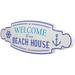 Northlight Seasonal Welcome to Our Beach House Metal Wall Décor Metal in Gray/White | 8.25 H x 25.25 W x 1 D in | Wayfair NORTHLIGHT SB95756