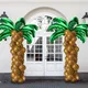 Ballons en feuilles de palmier 100 pièces vert et marron décorations pour fête tropicale Luau