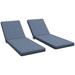 Outsunny 2 Patio Chaise Lounge Chair Cushions w/ Backrests, Replacement Patio Cushions w/ Ties For Outdoor Poolside Lounge Chair | Wayfair