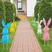 Rubbermaid Easter Yard Signs, Set Of 5 Metal Easter Bunny Stakes | 20.9 H x 6.3 W in | Wayfair B912