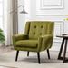 Side Chair - Wade Logan® Christenson 29.5" W Tufted Side Chair Wood in Green | Wayfair 0E365EE102F24505A77FA8E4E07F0598