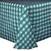 Gracie Oaks - Square Polyester Gingham Checkered Tablecloth Polyester in Green/White/Blue | 84 W x 84 D in | Wayfair