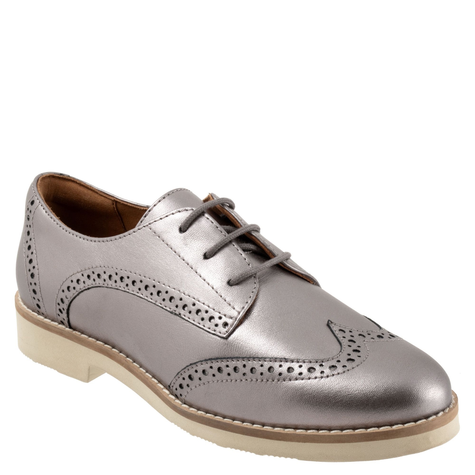 Softwalk Willet - Womens 10.5 Metallic,Pewter Oxford Medium