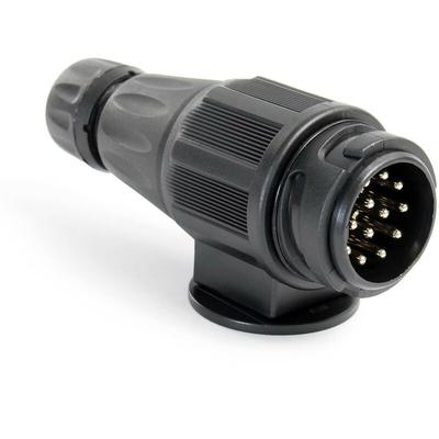 Wiltec Anhänger Stecker 13-polig 12V, Nylon Adapter für pkw Anhänger, Anhängerkupplung Image