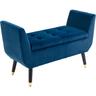 Luxus Sitzbank 107 cm x 42 cm x 65 cm - Blau - Homcom