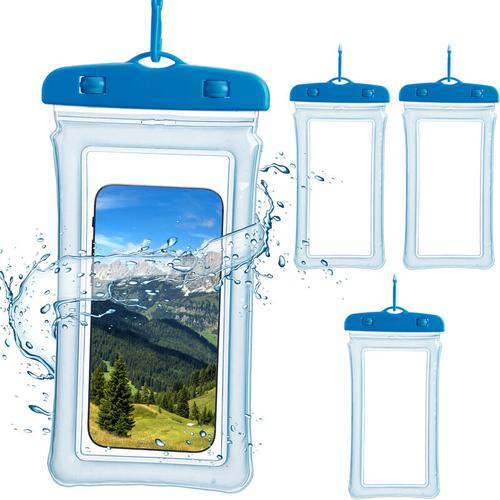 Wasserdichte Handyhülle, 4er Set, IPX8, für Handys bis 6,7, Touch-kompatibel, Wasserhandyhülle mit