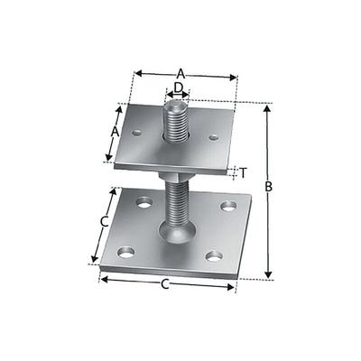 Simpson Strong-Tie Stützenfuß 105x70x8,0mm sta st.verz.z.Schr - PPB70G