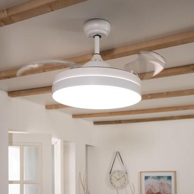 Techbrey - LED-Deckenventilator Dalori Weiss Flügel klappbar 106cm DC-Motor 165º Image
