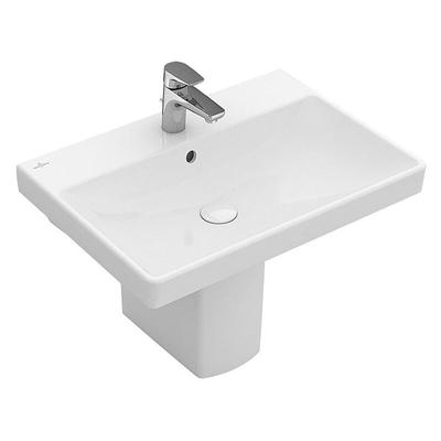 Villeroy&boch - Waschbecken Avento 600x470mm Rechteck 1 Hahnloch mit Überlauf Weiß Alpin