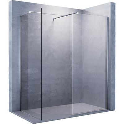 Walk In Dusche Duschwand Duschabtrennung Duschkabine mit Stabilisator Nano esg Glas 8mm 80x200cm