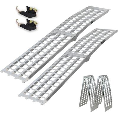 Trutzholm ® - trutzholm 2 x Auffahrrampen 230 cm 1360 kg Traglast Alu klappbar grau Riffelstab Image
