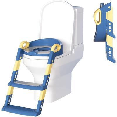 Swanew - Toilettentrainer Lerntöpfchen mit Treppe Justierbarer für Kinder Töpfchen Toilettensitz