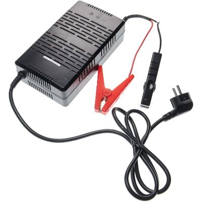 vhbw Ladegerät kompatibel mit Wohnwagen-Akkus (LiFePO4, 12.8V) Batterieladegerät mit Polklemmen + Image