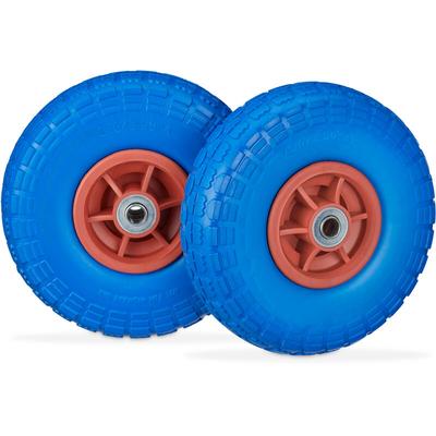 2x Sackkarrenrad, pannensichere Vollgummireifen, 4.1/3.5-4', 16 mm Achse, bis 150 kg, 260x85 mm, Image