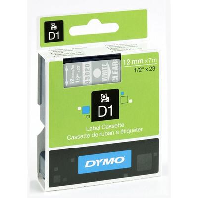Dymo - Beschriftungsband 45020, S0720600, 12mm, 7m, weiss Druck/tranpsarent Unter (S0720600)