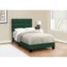Winston Porter Rojus Upholstered Standard Bed, Wood in Green | 45.75 H x 43 W x 80.25 D in | Wayfair 113C23338991442681FB0BD3C7BF8961